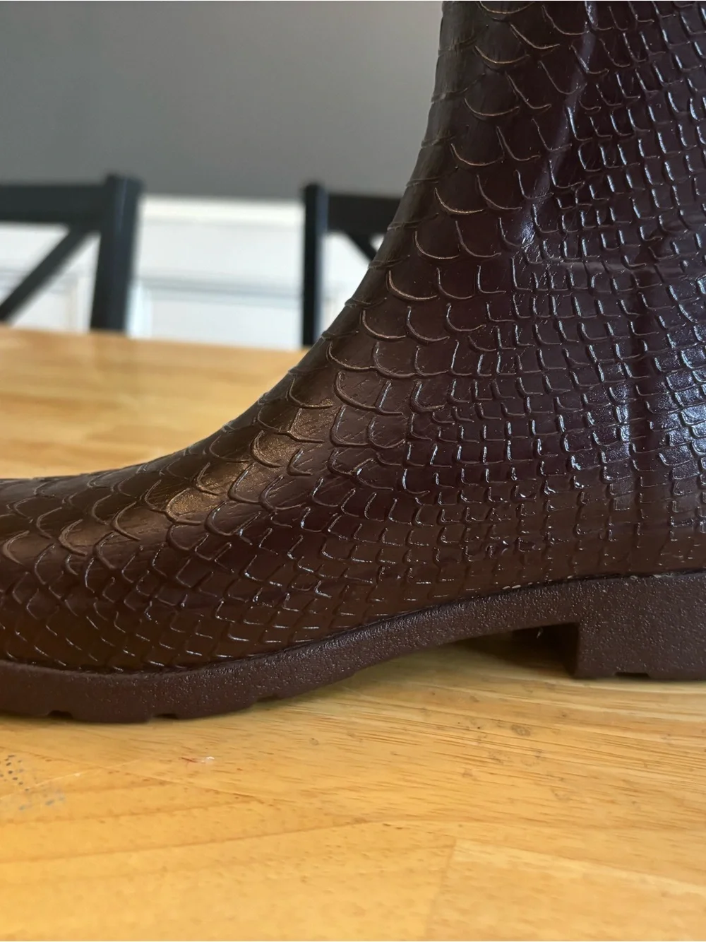 NWOT Hunter limited edition Carnaby “snakeskin” embossed Tall Rain boot sz 6 - Picture 4 of 10